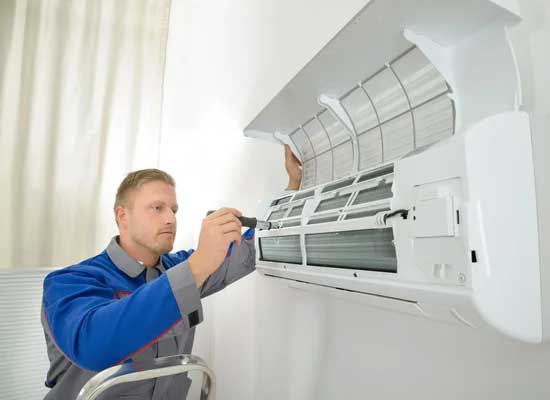Split system air conditioning installation